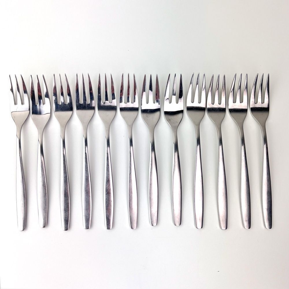 12 pc WMF Cromargan Germany Stainless Flatware Cake Pastry Desert Forks 6"